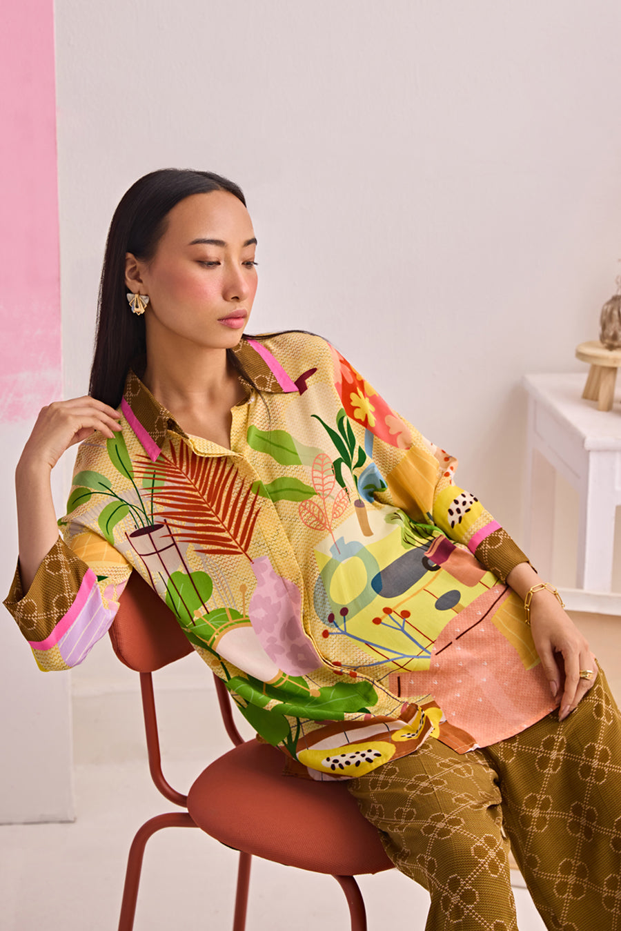 I'M A LITTLE TEAPOT CLASSIC SILK SHIRT & PANTS SET