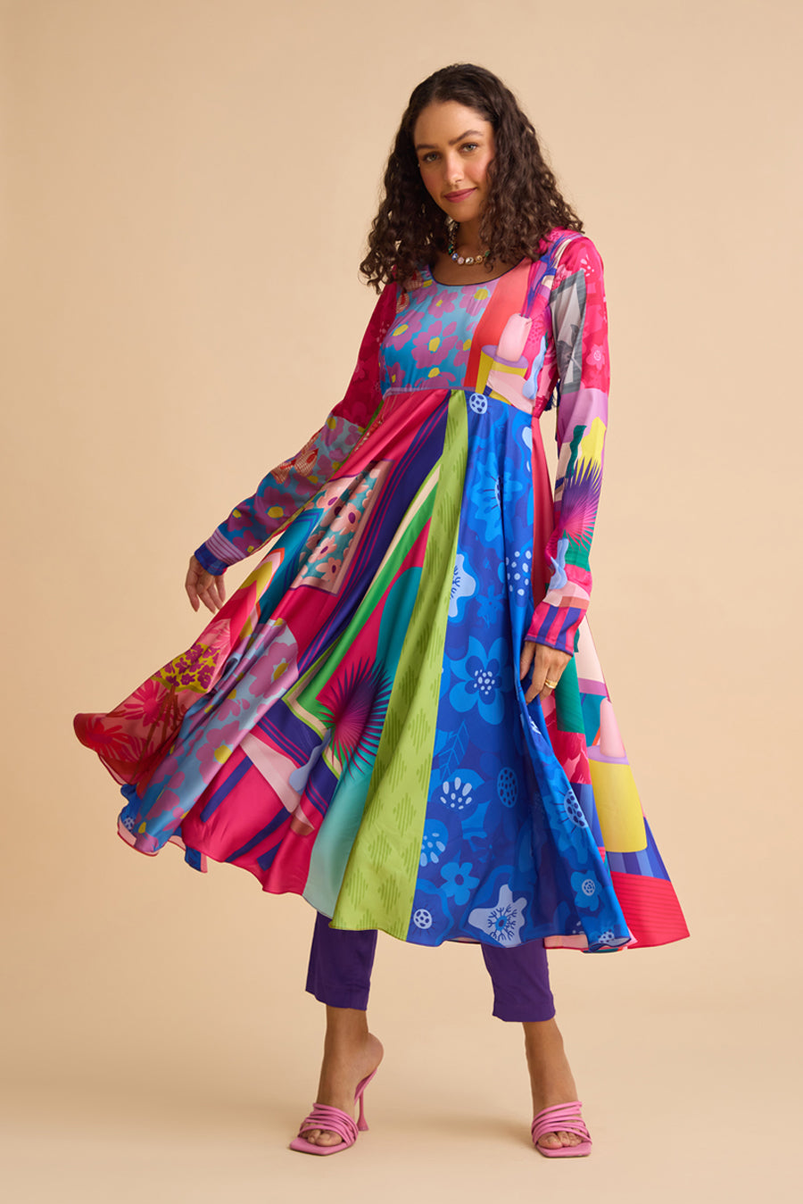 TECHNICOLOR HOMESCAPE KURTA SET