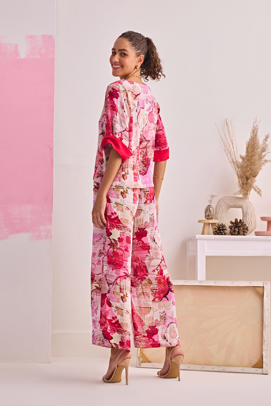 PINK AFTERNOON SILK TOP