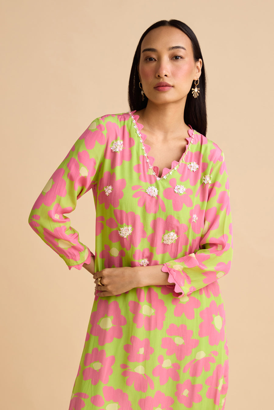 LA VIE EN ROSE SILK KURTA SET