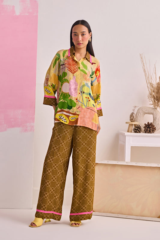 I'M A LITTLE TEAPOT CLASSIC SILK SHIRT & PANTS SET