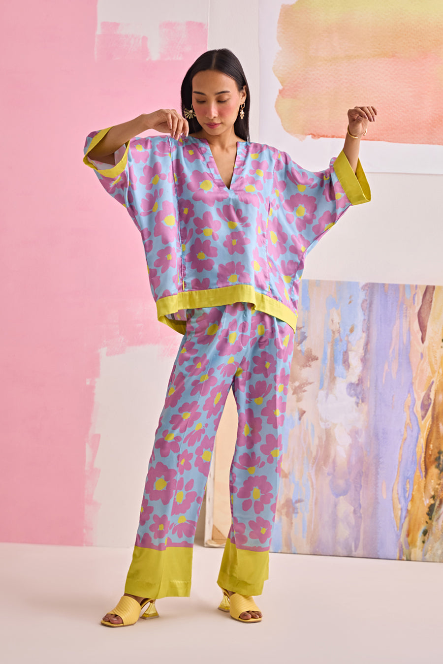 LA VIE EST BELLE KIMONO PANTS SET