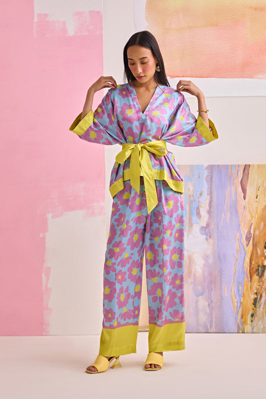 LA VIE EST BELLE KIMONO PANTS SET