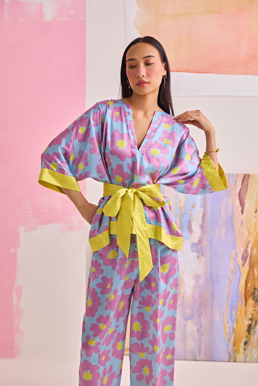 LA VIE EST BELLE KIMONO PANTS SET