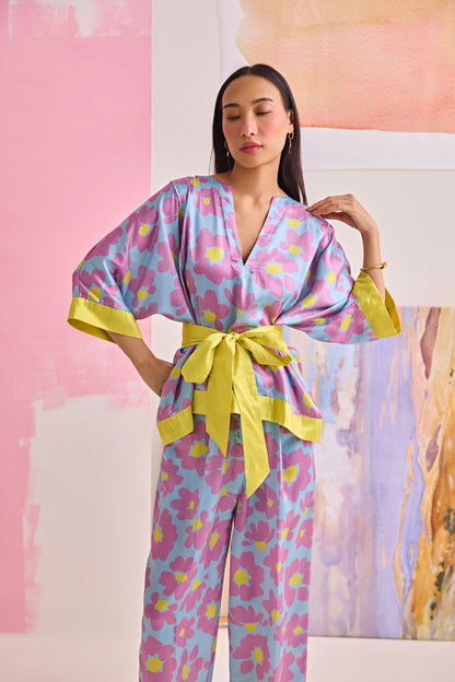 LA VIE EST BELLE KIMONO PANTS SET