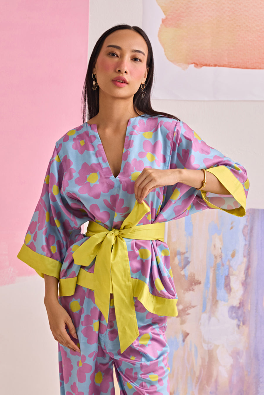 LA VIE EST BELLE KIMONO PANTS SET