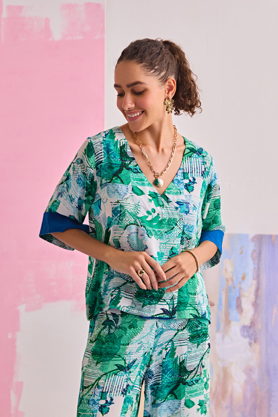 THROUGH THE RAIN SILK EASY TOP