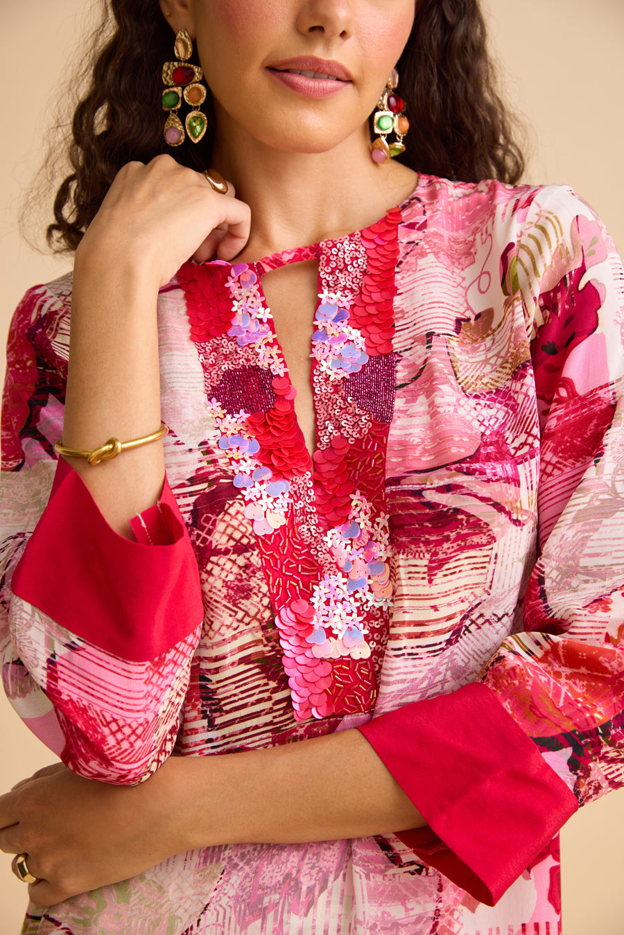 PINK AFTERNOON SILK KURTA SET